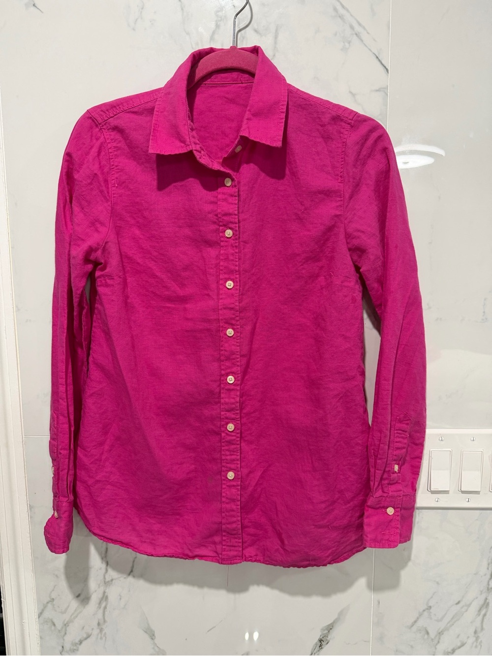 Bright Fuchsia Button-Up Shirt
